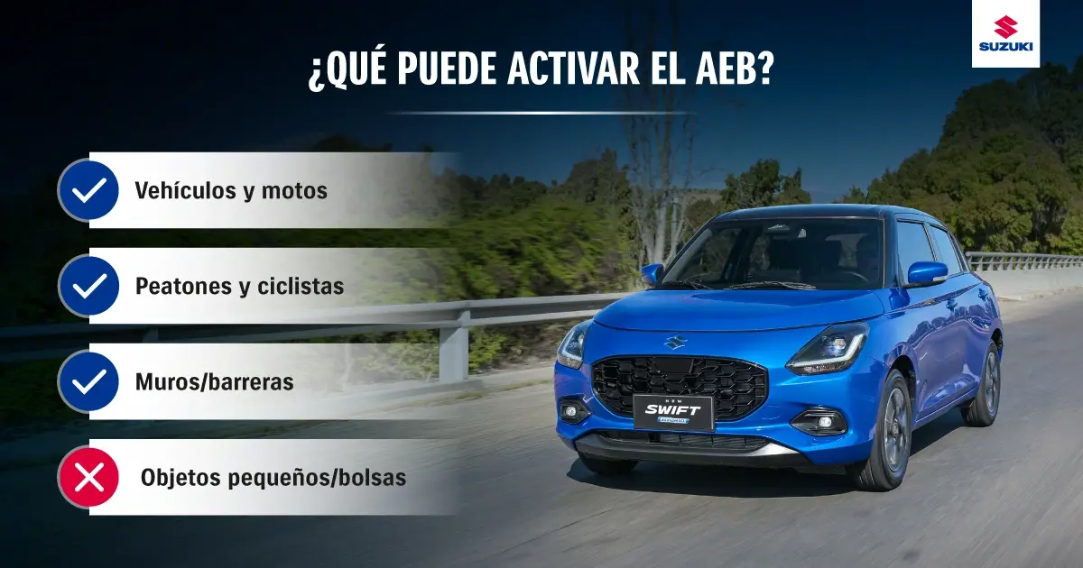 Qué puede activar el frenado automático de emergencia.