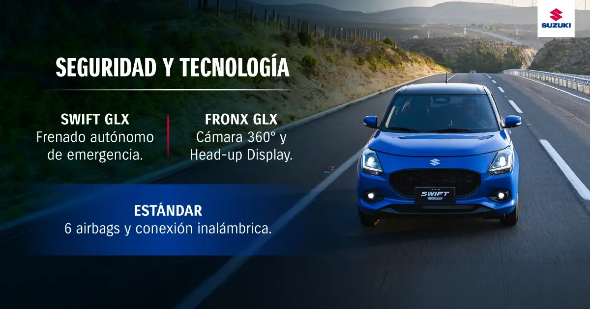 Seguridad y tecnología de autos para ciudad de Suzuki.